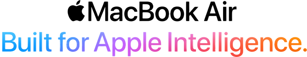 MacBook Air wordmark with Built for Apple Intelligence