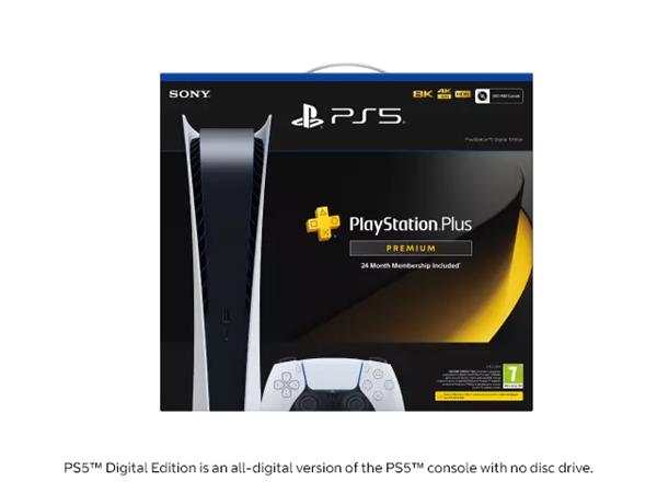 Sony PS5 Digital Console + PlayStation Plus Premium 24 Month Subscription