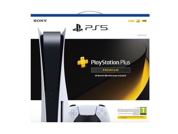Sony PS5 Disc Console + PlayStation Plus Premium 24 Month Subscription