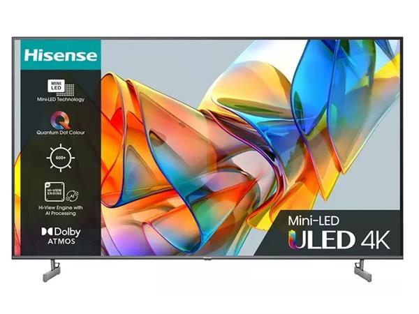 Hisense 55 U6K 4K Ultra HD Dolby Atmos Smart Mini-LED TV (55U6KQTUK)